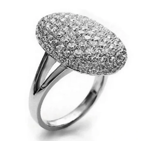 NEW BELLA 925 STERLING SILVER DIAMOND RING, BEAUTIFUL RING, SHINY RING - Picture 5 of 7